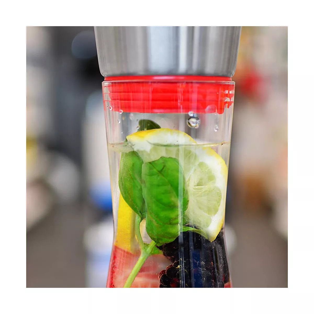 GROSCHE RIO Glass Infusion Water Pitcher and Sangria Maker Carafe with Stainless Steel Smart Filter Lid, 34 fl oz
