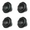 AudioPipe TXX-BD2-10 High Power 1200W 10" 4 Ohm DVC Car Audio Subwoofer, Black (4 Pack)