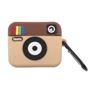 Insten Cute 3D Silicone Case For AirPods Pro, Patina Camera Cartoon Cover with Keychain