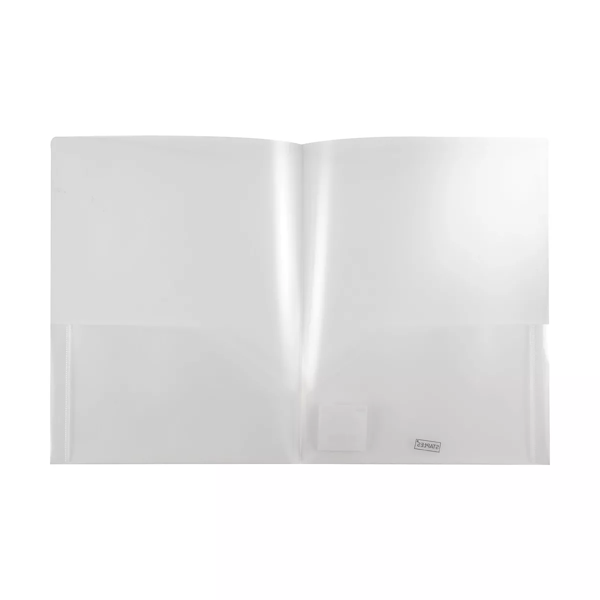 Staples Report Cover with 2 Pockets Plastic Clear 970151