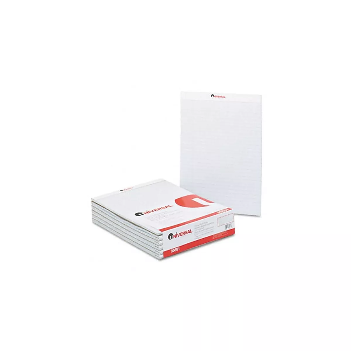 UNIVERSAL Colored Perforated Note Pads 8 1/2 x 11 Gray 50 Sheet Dozen 35881