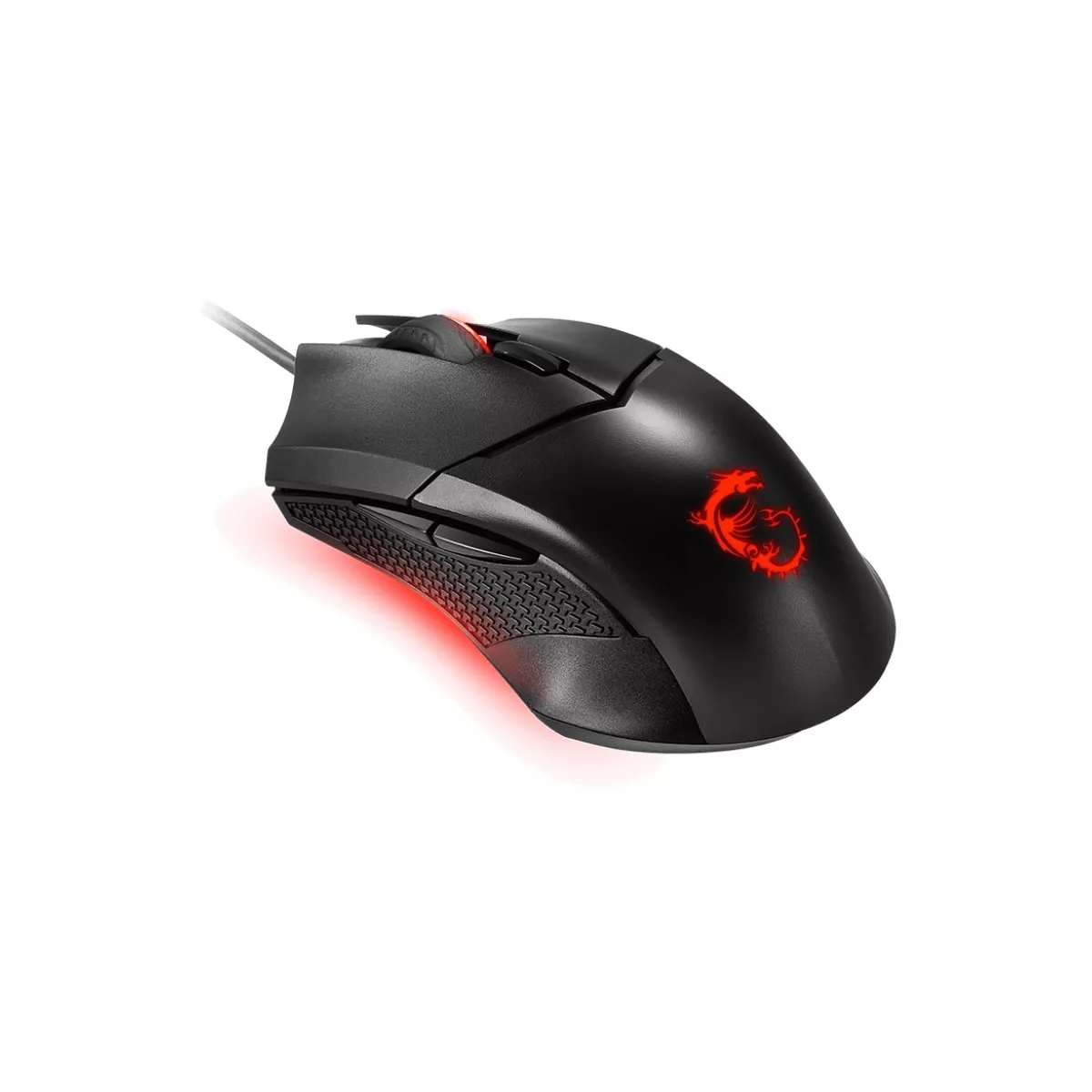 MSI Clutch GM08 Gaming Mouse - Optical - Cable - Black - USB 2.0 - 4200 dpi - Scroll Wheel - 6 Button(s) - Medium Hand/Palm Size - Symmetrical