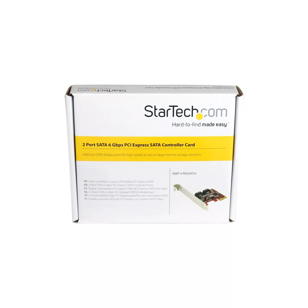 StarTech.com 2 Port SATA 6 Gbps PCI Express SATA Controller Card - 2 x 7-pin Male Serial ATA/600 Serial ATA