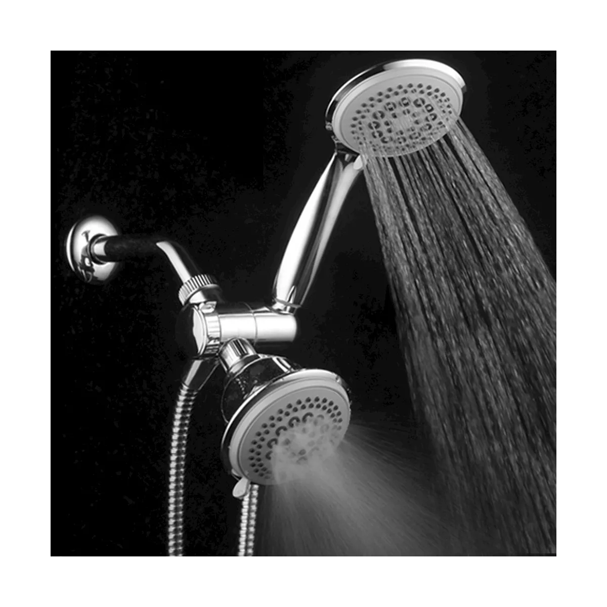 Dual Shower Head Ultra - Luxury Combo Shower System Chrome - Dreamspa