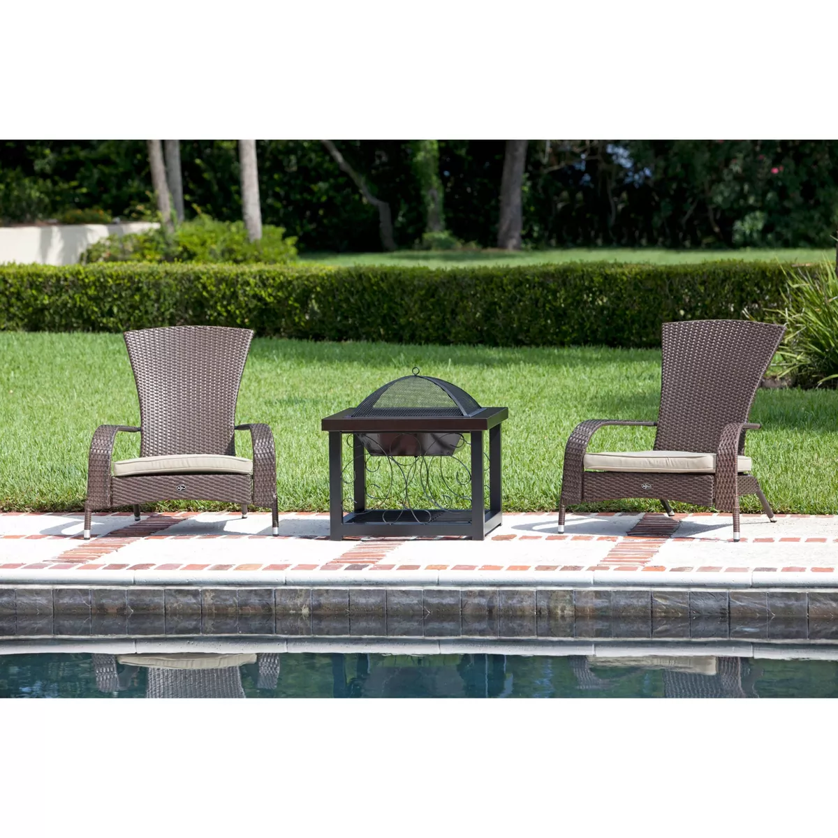 Hammer Tone Bronze Finish Cocktail Table Fire Pit - Fire Sense