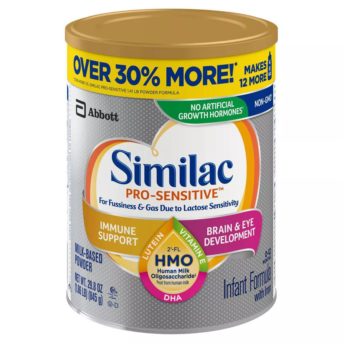 Similac Pro-Sensitive Non-GMO Infant Formula with Iron Powder - 29.8oz
