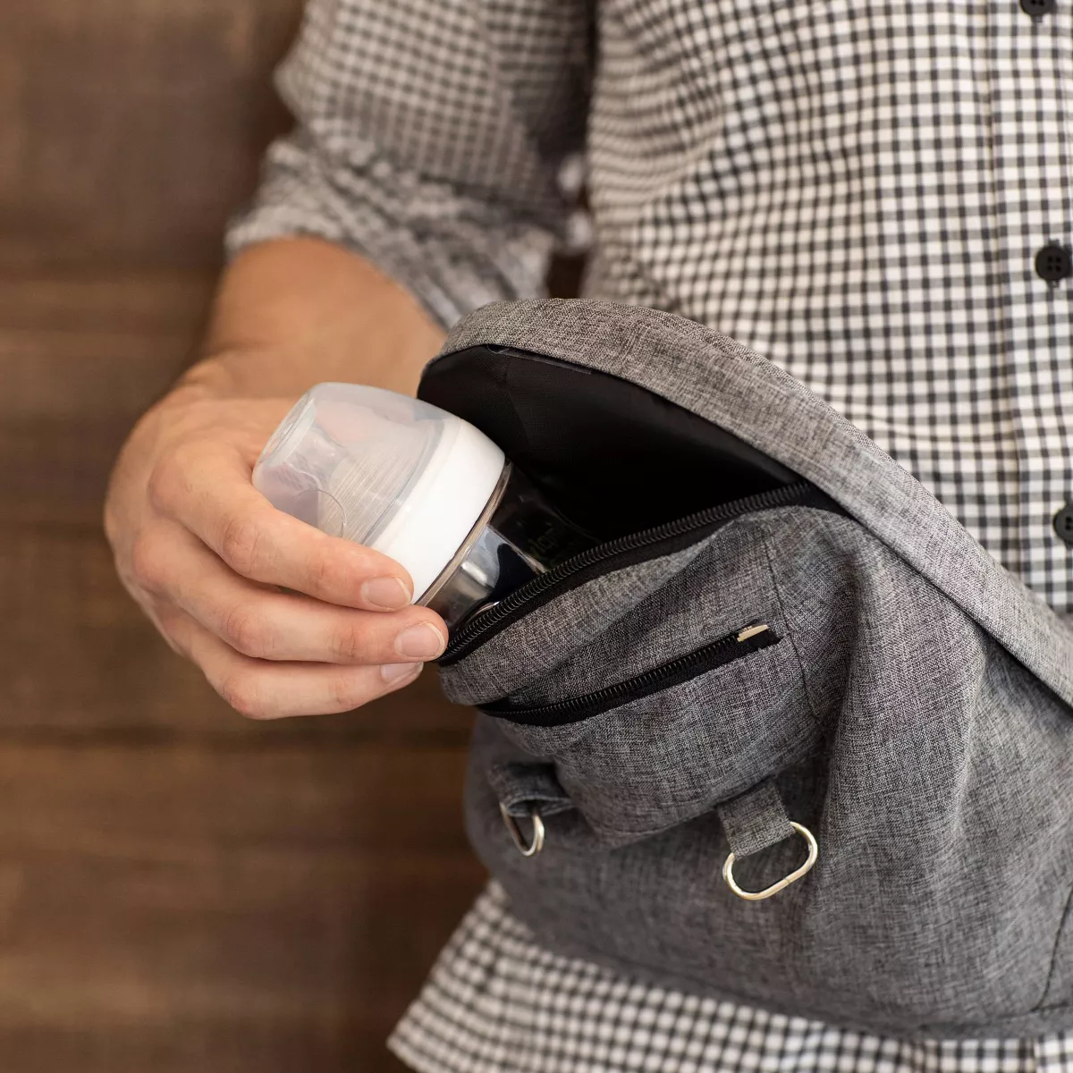 Moby 2-in-1 Baby Carrier + Hip Seat - Gray
