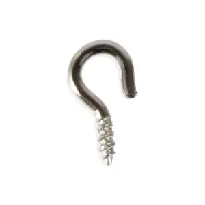 Okuna Outpost 500 Pack Vinyl Coated Screw Eye Hooks, Cup Hook, Silver, 0.21