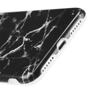 INSTEN TPU Marble Case compatible with Apple iPhone 7 Plus, Black