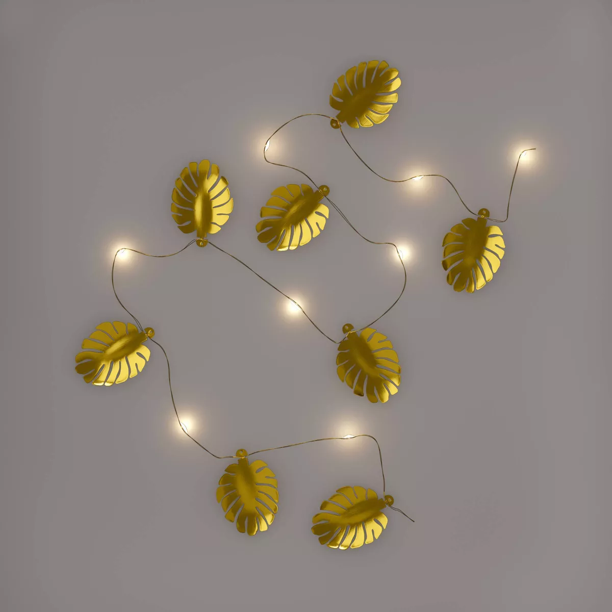 25ct LED Firefly and Leaf Mini Fairy String Lights Gold - Opalhouse™