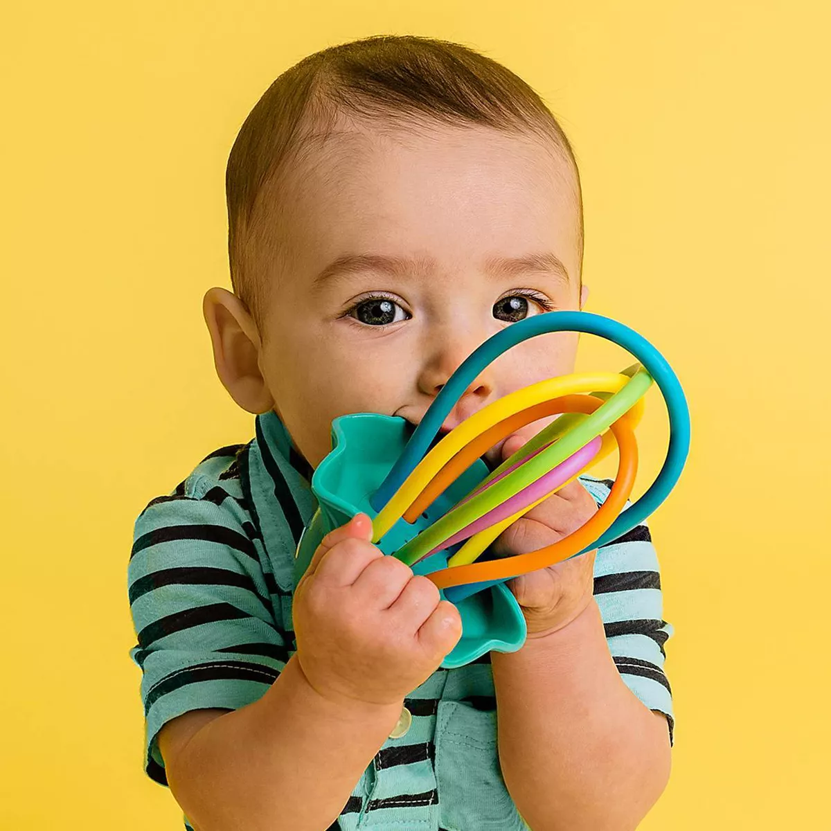 Baby Banana Lil' Squish Jellyfish Sensory Rattle & Teething Toy