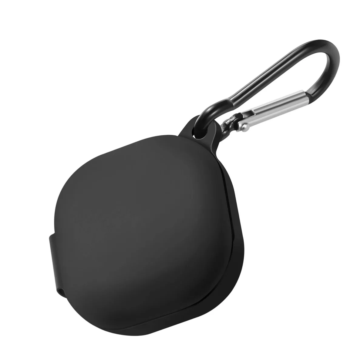 Insten Silicone Case for Samsung Galaxy Buds Pro (2021) / Galaxy Buds Live (2020) with Carabiner Keychain, Black