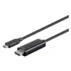 Monoprice USB & Lightning Cable - 6 Feet - Black | USB 3.1 Type-C to HDMI Cable 4K@30Hz