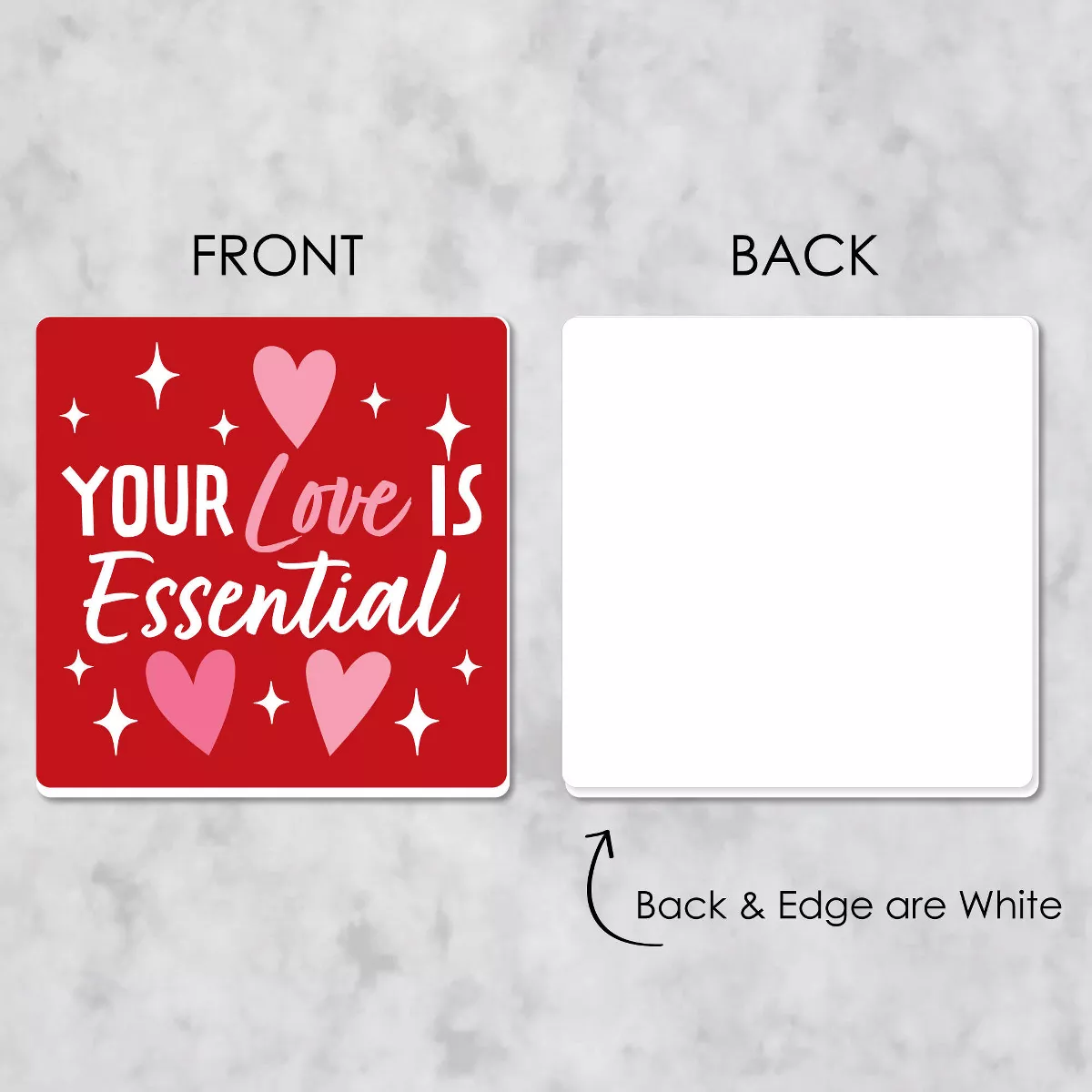Big Dot of Happiness Quarantine Valentine - Funny 2021 Valentine's Day Party Decorations - Drink Coasters - Set of 6