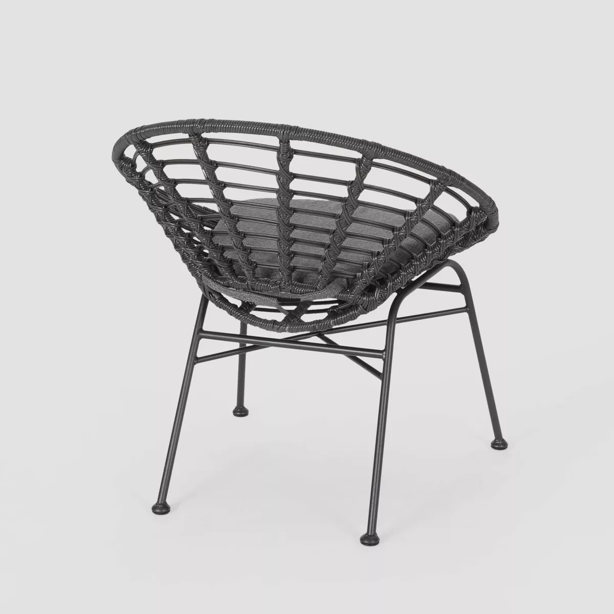 Julian 3pc Iron & Wood Chat Set - Gray/Dark Gray - Christopher Knight Home