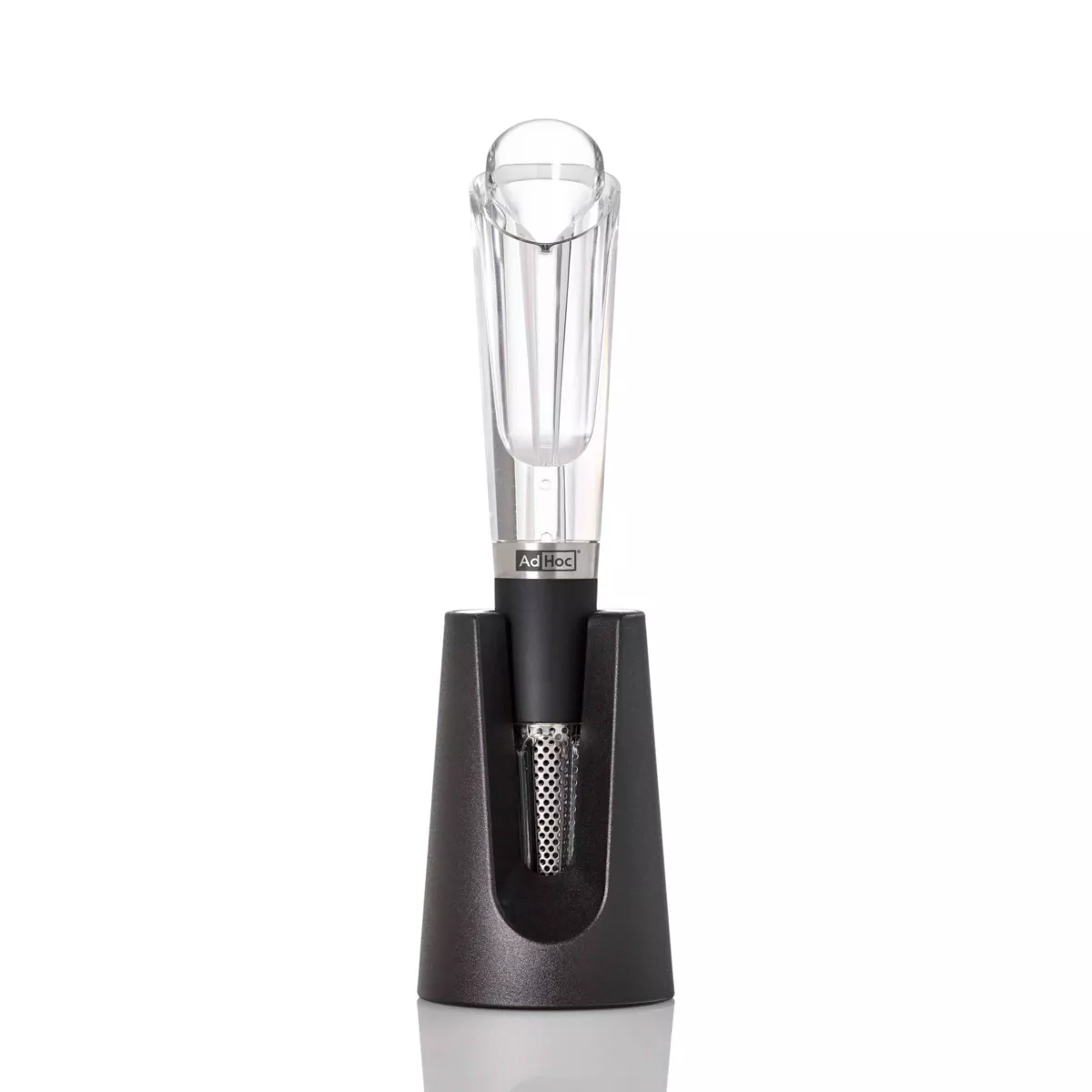 AdHoc 2 in 1 Wine Decanter and Aerator Pourer 7 in VA10US Black