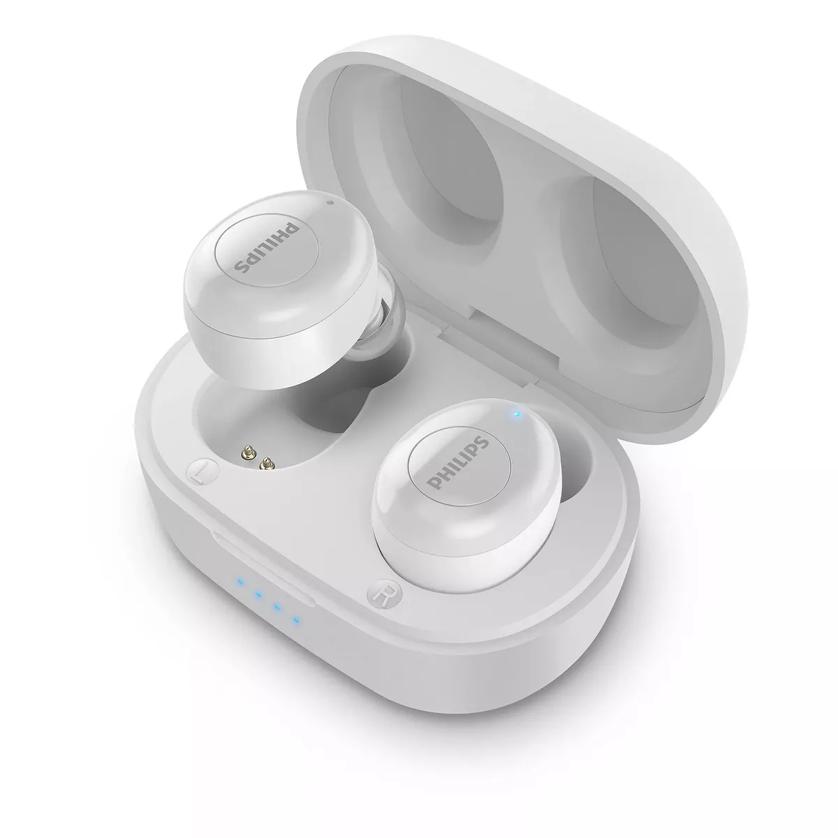 Philips True Wireless Earbuds T2205, Bluetooth 5.1, Voice Assistant, IPX4 Splash Resistant, with Microphone, Up to 12 Hours (4 + 8) of Playtime, White (TAT2205WT)