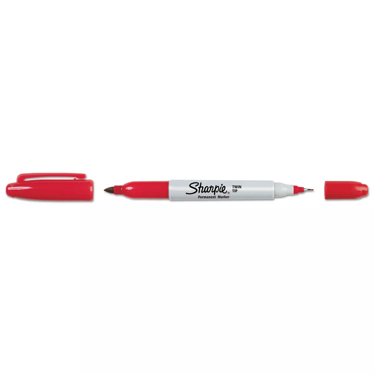 Sharpie Twin-Tip Permanent Marker Fine/Ultra Fine Point Red 32002