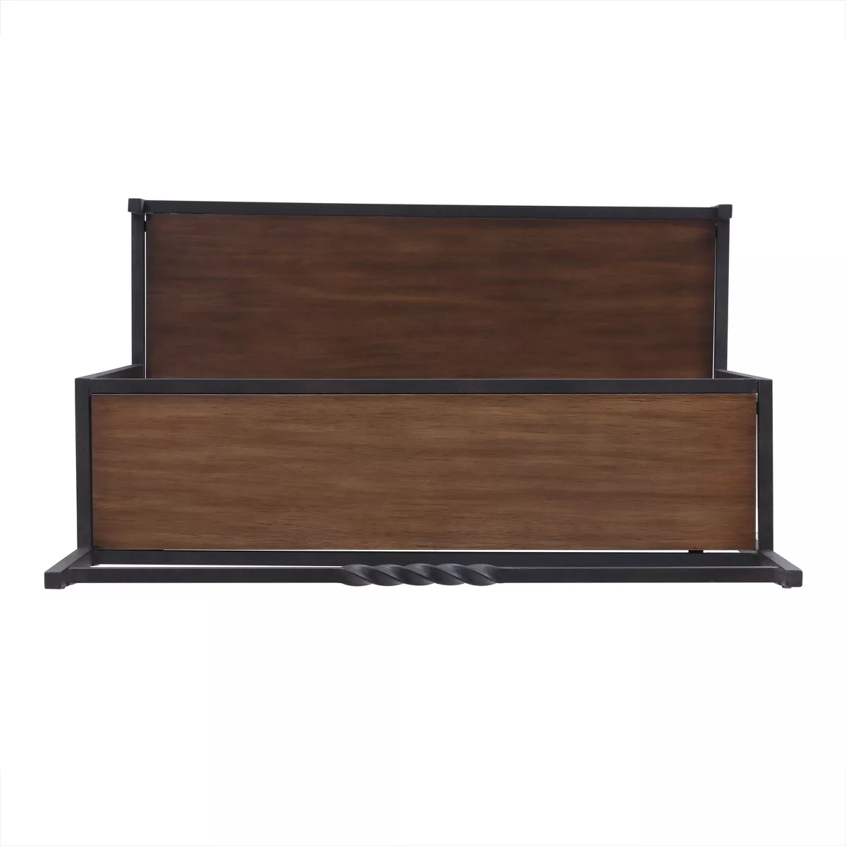Alee Bakers Rack Rustic Brown With Dark Distressed Pine - Aiden Lane