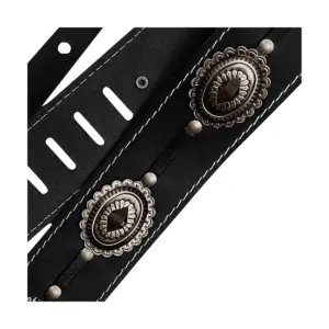 RICHTER Motorhead Artist Series 1565 Guitar Strap Black/Old Silver 2.36 in.