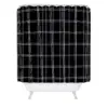 Kelly Haines Minimal Check Shower Curtain Black/White - Deny Designs