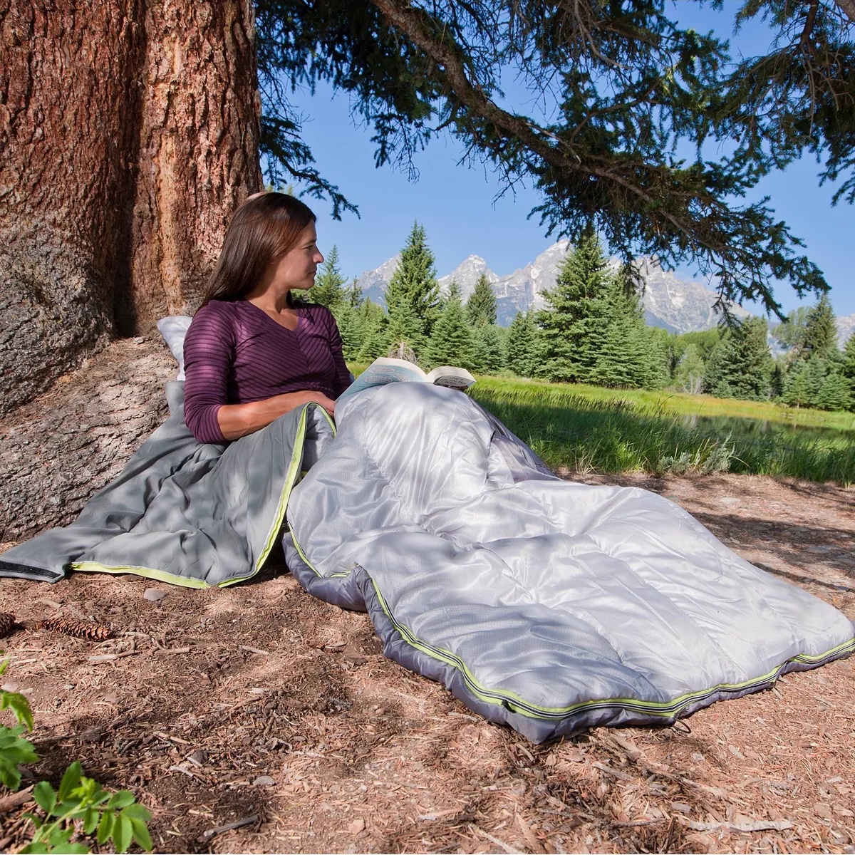 Coleman Adjustable Comfort 50 Degrees Fahrenheit Sleeping Bag - Gray