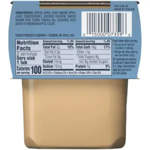Gerber Sitter 2nd Foods Apple and Chicken Baby Meals Tubs - 2ct/4oz Each