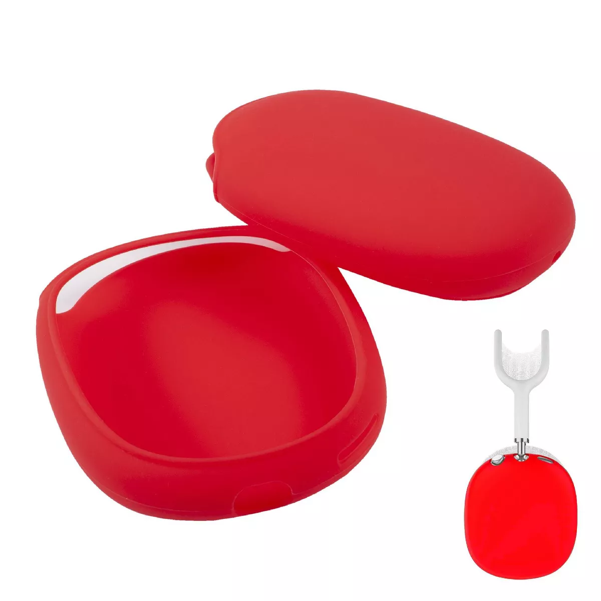 Insten EarCups Protector Case For Airpods Max Headphone, Soft Silicone Ear Cups Cover Protection Accessories, Red