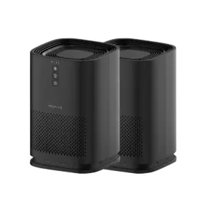 Medify Air MA-14 HEPA Compact Portable Tabletop Indoor Home Personal Air Purifier for 200 Square Foot Rooms with Replacement Filters, Black (2 Pack)