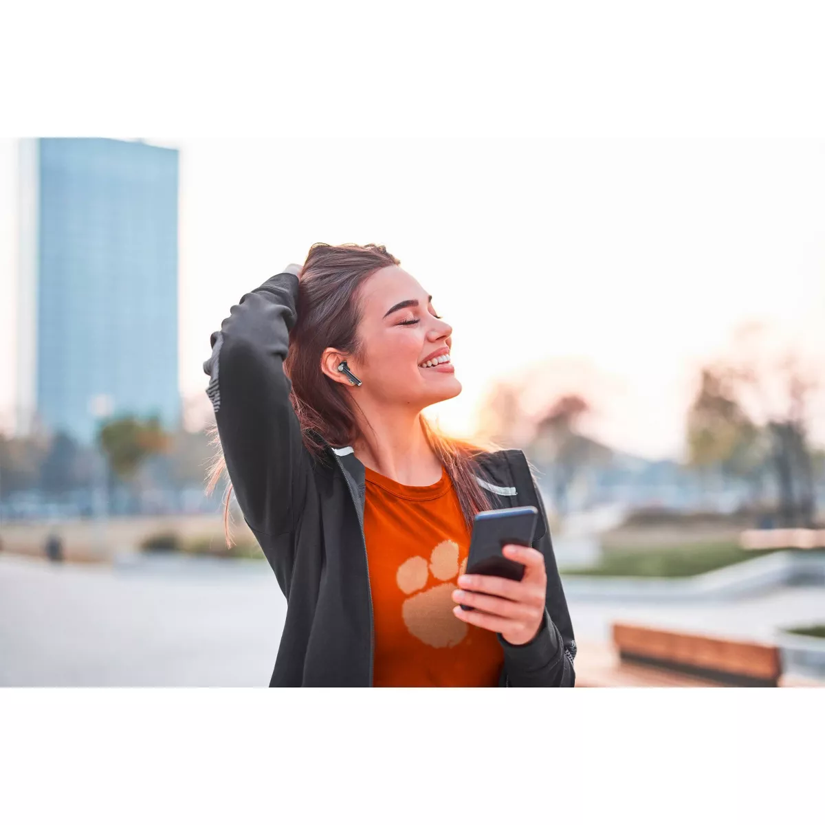 NCAA Clemson Tigers True Wireless Bluetooth Stem Earbuds