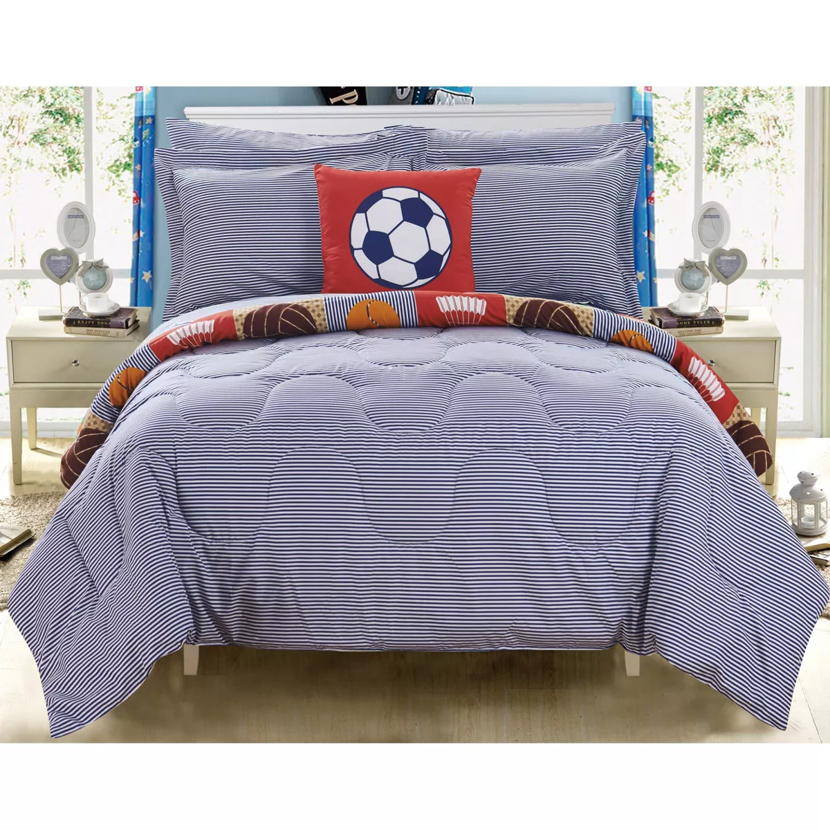 6pc Twin Leon Bed In A Bag Comforter Set Color - Chic Home Design