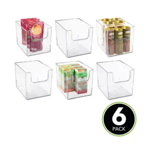 mDesign Plastic Food Storage Organizer Bin for Kitchen, 8