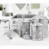 Old Dutch 4pc Stainless Steel Art Nouveau Canister Set