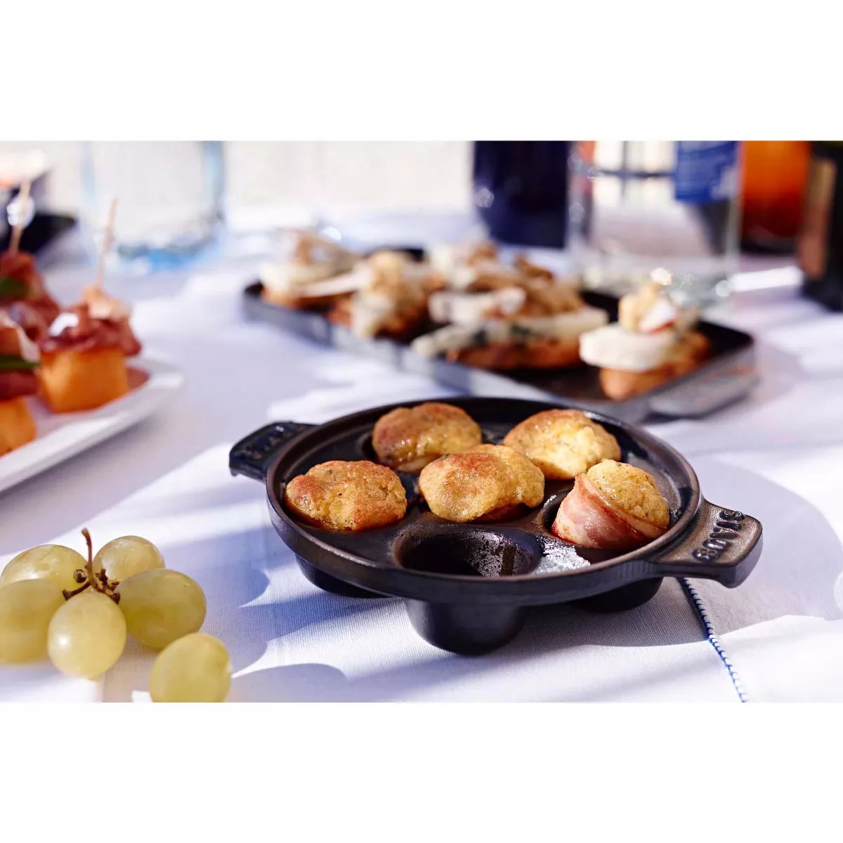 Staub Cast Iron 5.75-inch Escargot Dish with 6 holes - Matte Black