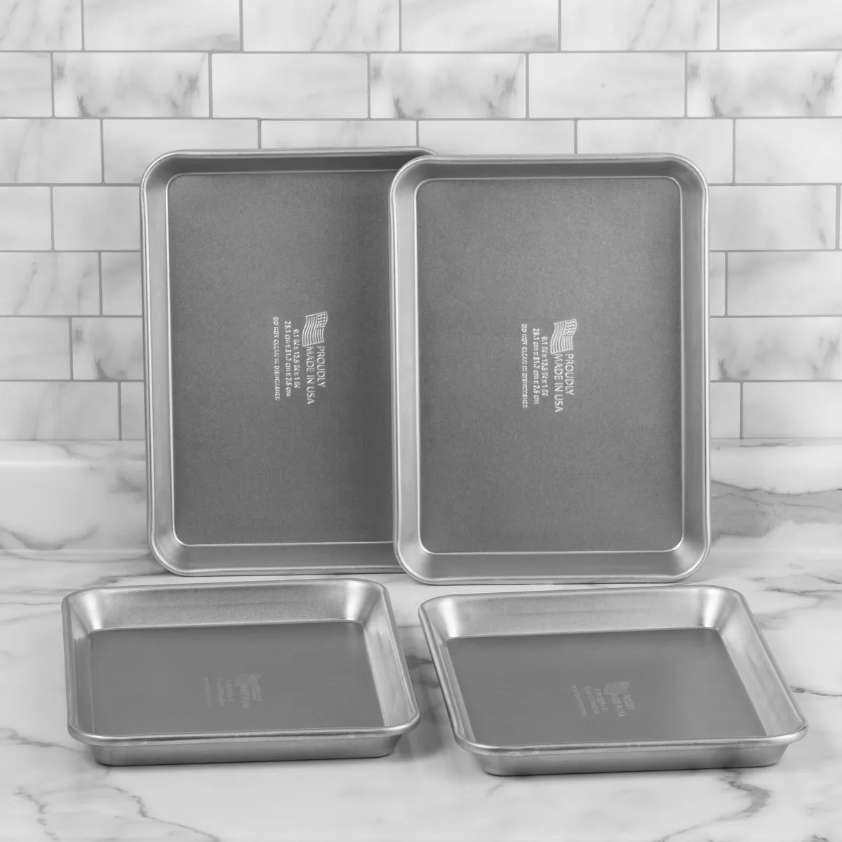 Elements Bakeware 4pc Uncoated Quarter Sheet Set