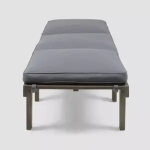 Ariana 3pc Acacia Wood Chaise Lounge Set - Gray/Dark Gray - Christopher Knight Home