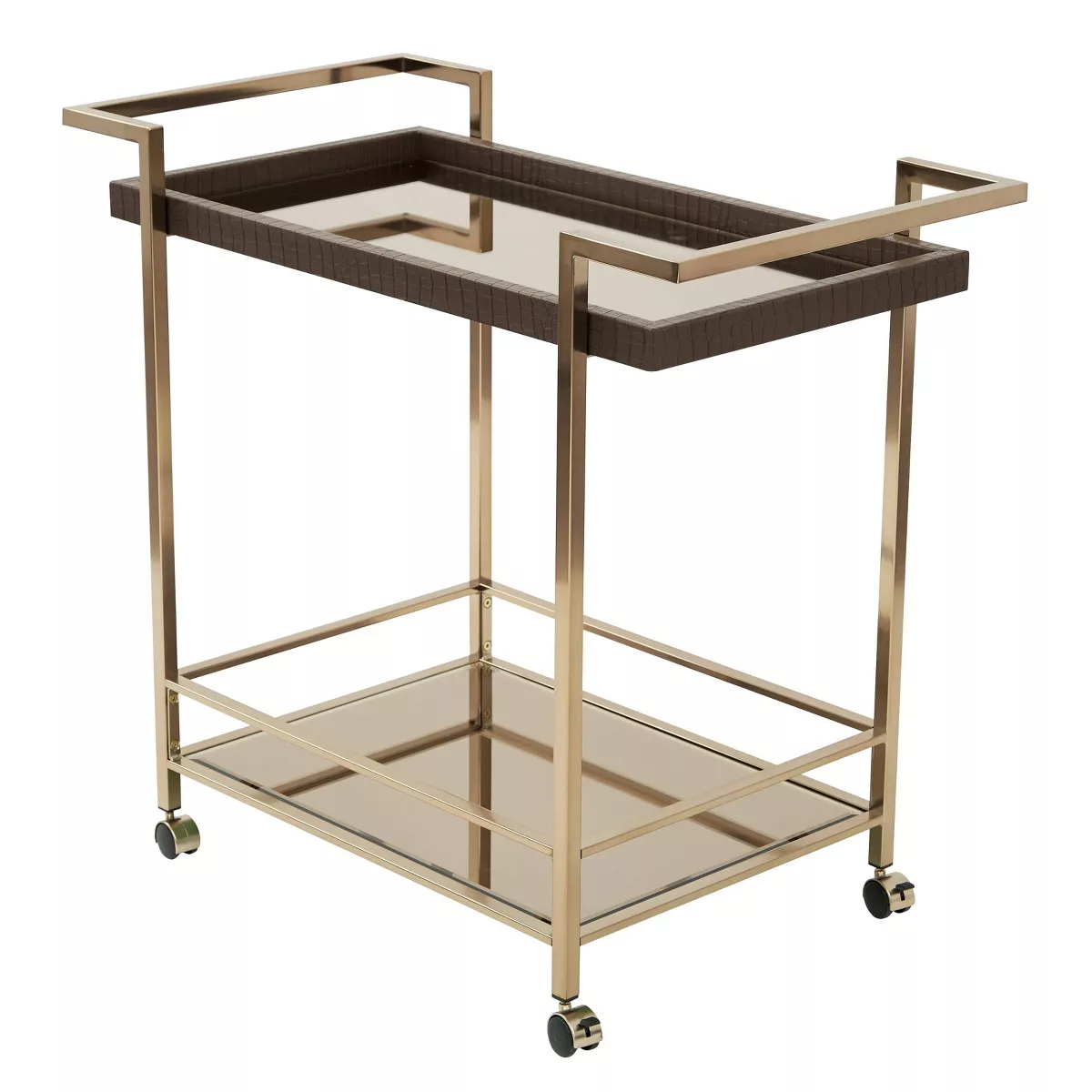 Isabella Wine Cart Champagne - OSP Home Furnishings