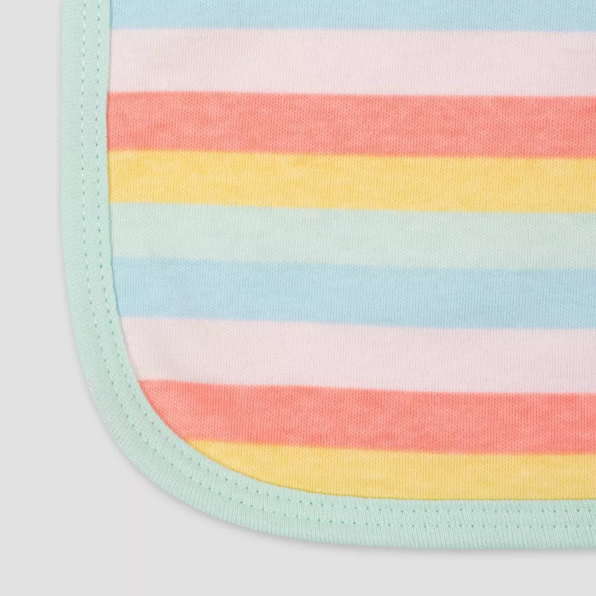 Gerber Baby Girls' 4pk Rainbow Print Interlock and Terry Burp Cloth Set - Pink