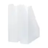 Like-It MX-19 Versatile Home and Office Desktop Storage Solution Paperwork/Folder File Box Organizer, White (2 Pack)
