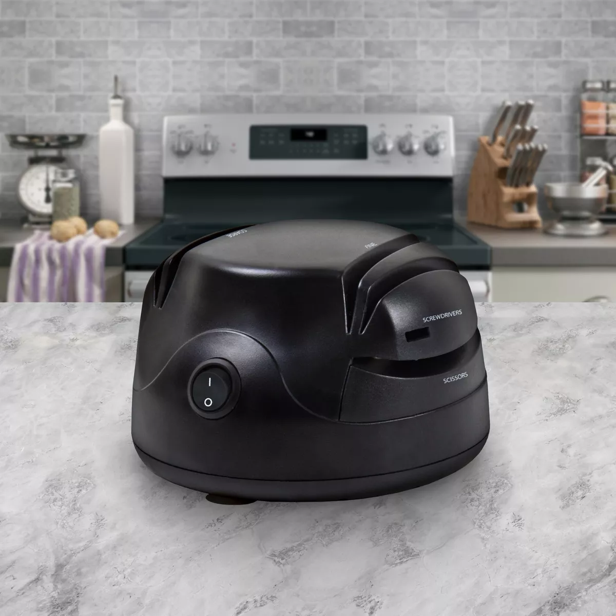 Brentwood Knife and Tool Sharpener in Black
