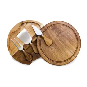 Acacia Round Cheese Board Set - Picnic Time