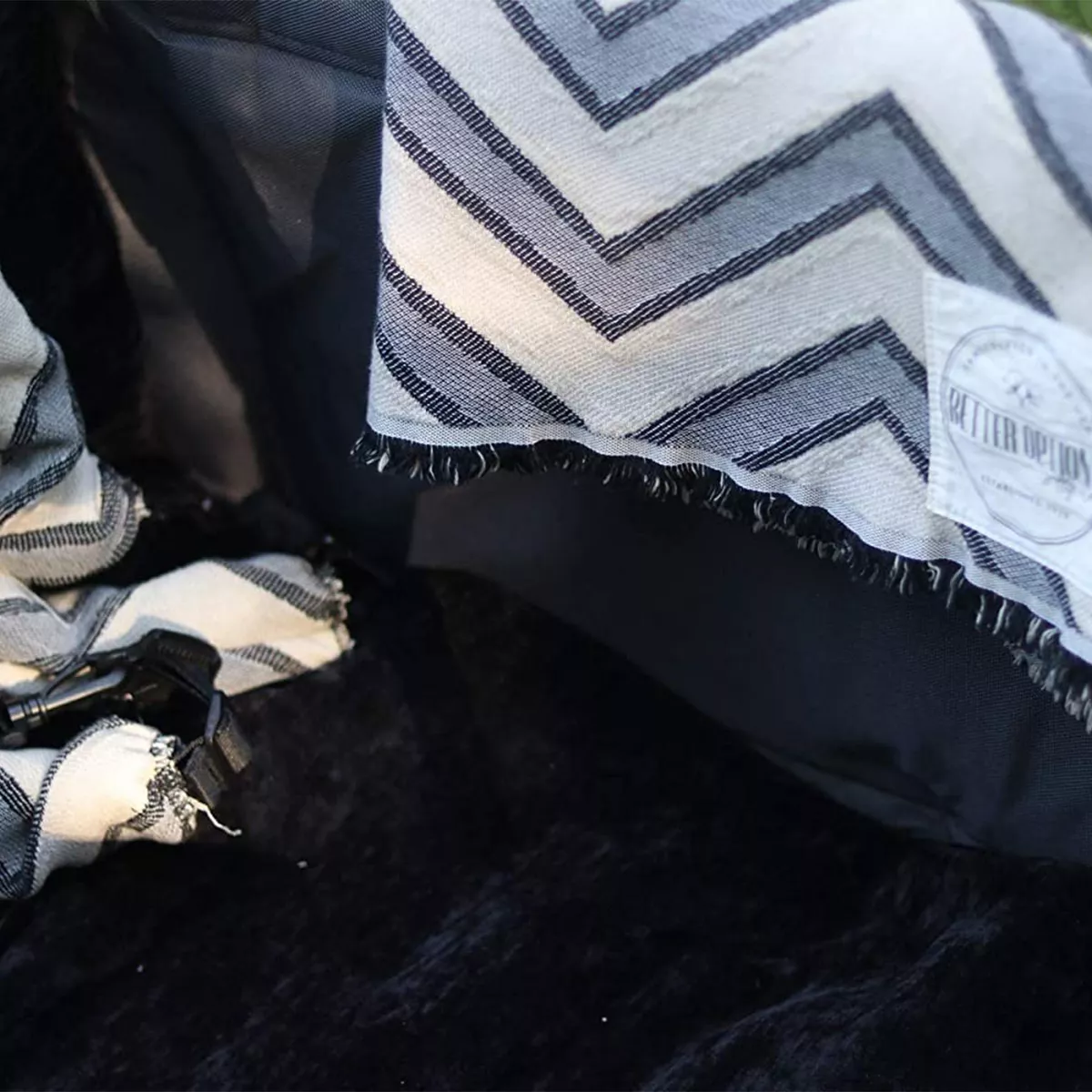 Better Options Supply Company Keenz 7S Stroller Wagon Chevron Print Liner with Matching Blanket and Harness Pad Covers Made w/ Machine Washable Fabric