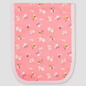 Gerber Baby Girls' 4pk Bunny Interlock and Terry Burp Cloth Set - Pink
