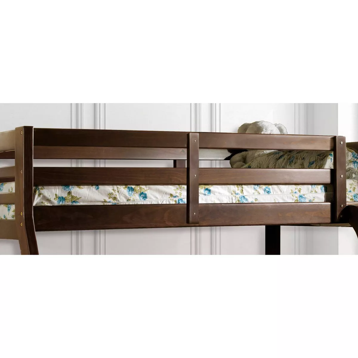 Twin Over Twin Kids' Emma Bunk Bed Dark Walnut - ioHOMES