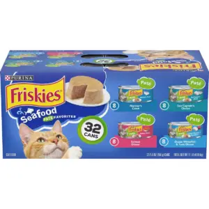 Purina Friskies Pat&eacute; Wet Cat Food Seafood Favorites - 5.5oz/32ct Variety Pack