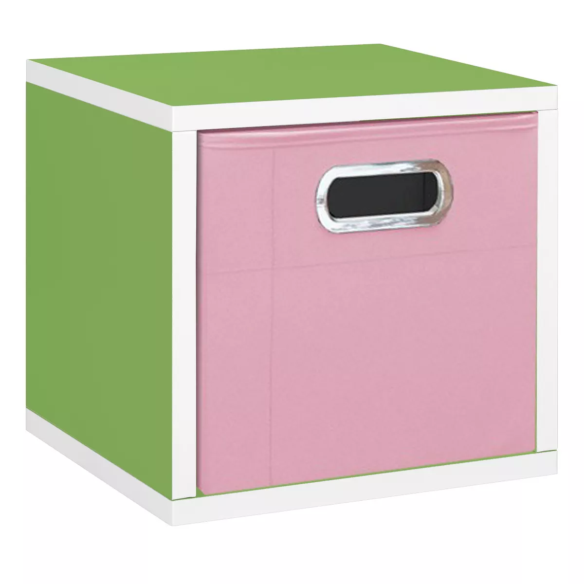 Way Basics Stackable Eco Cube Storage Cubby Organizer Green