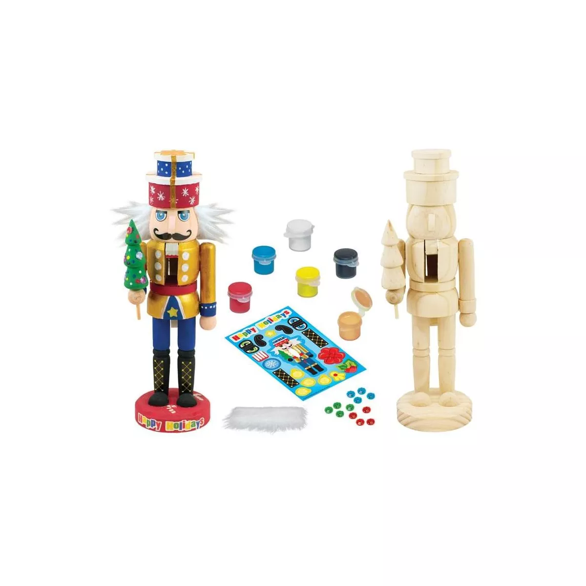 MasterPieces Inc Works of Ahhh Nutcracker Father Christmas Wood Painting Kit