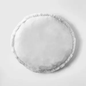Faux Fur Floor Pillow Gray - Pillowfort™