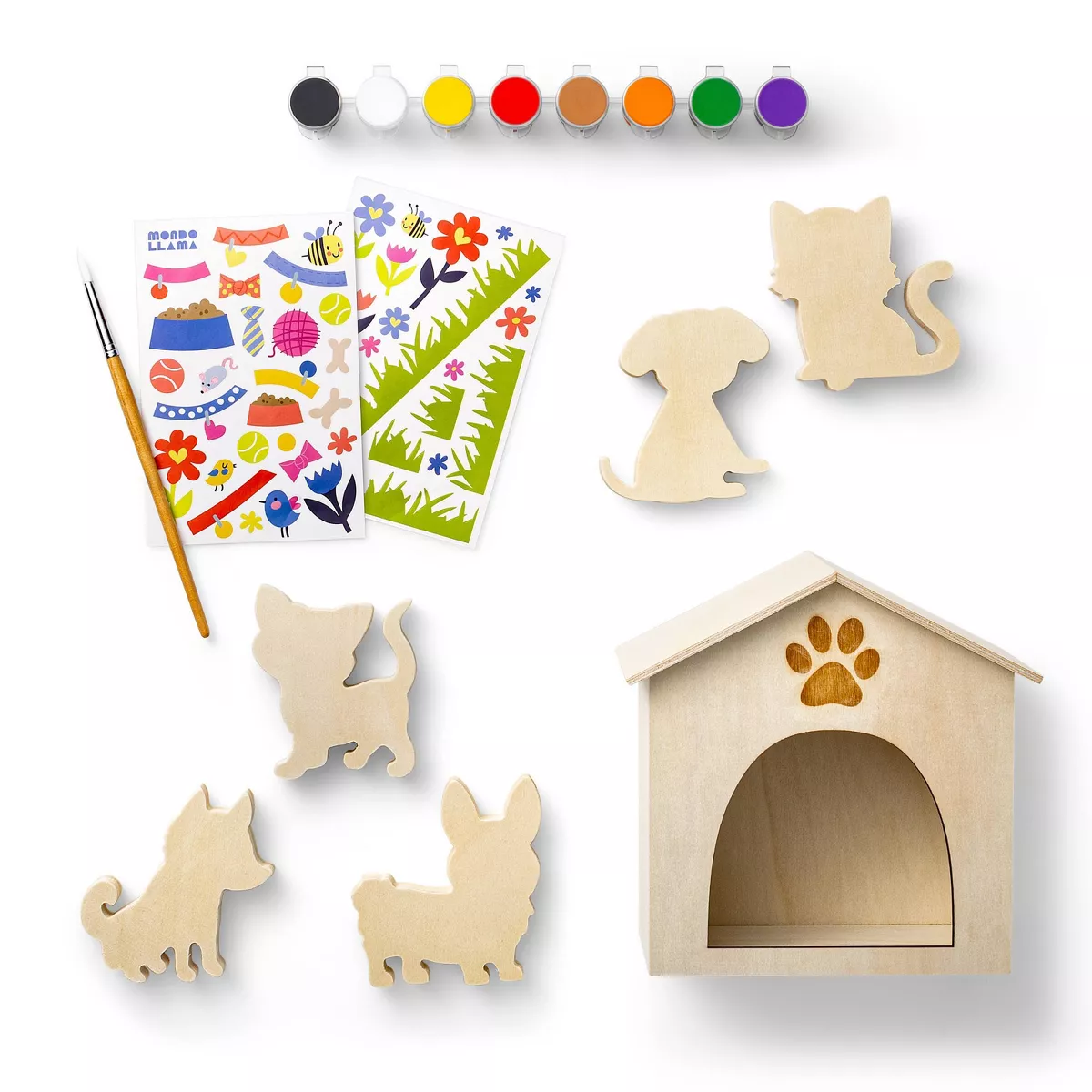 Paint-Your-Own Wood Pets Kit - Mondo Llama™