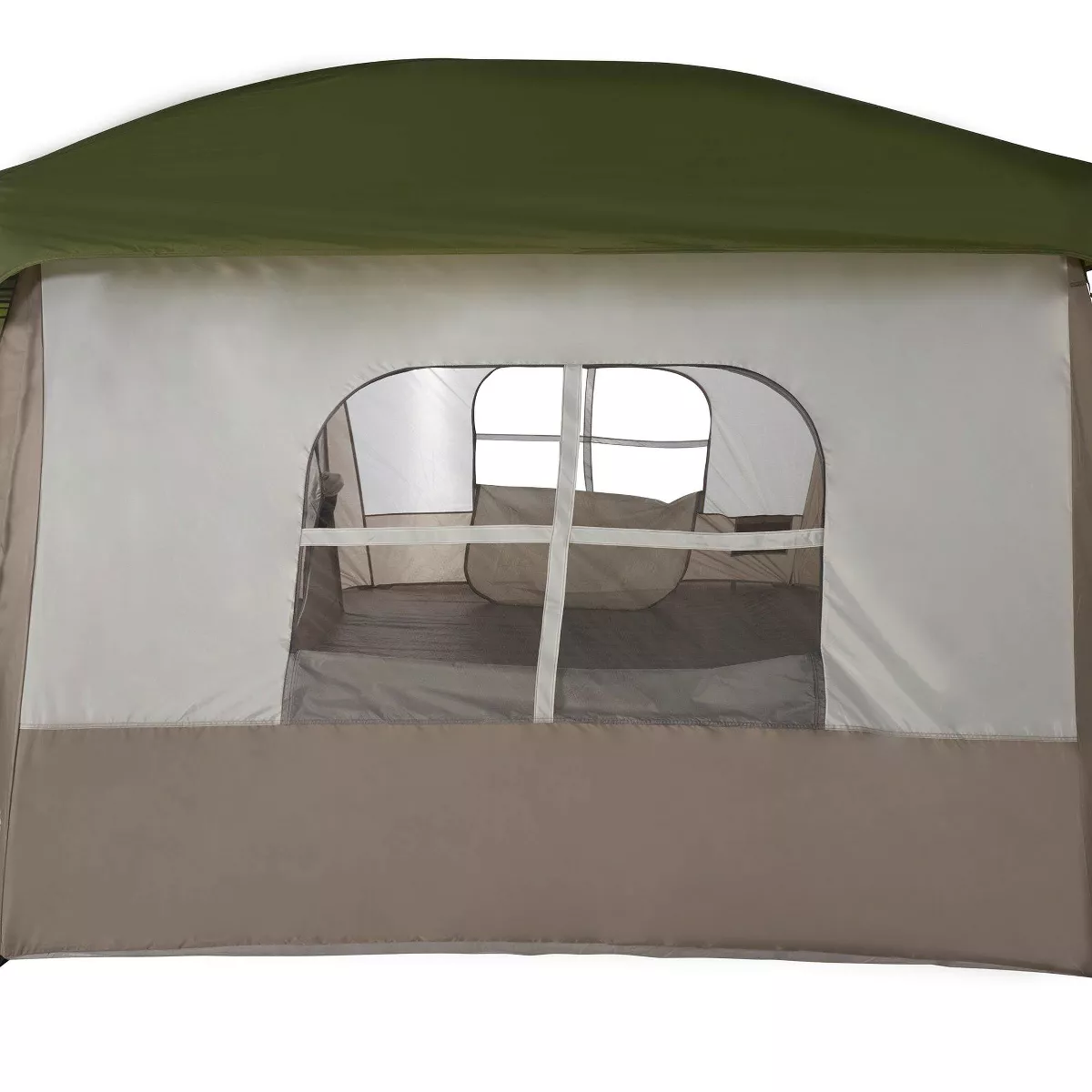 Wenzel Klondike Large Outdoor 8 Person Camping Tent with Screen Room, Green